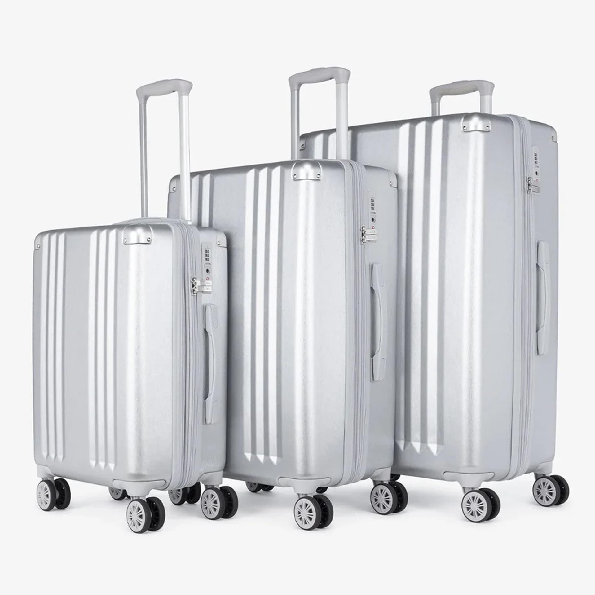 Ambeur 3-Piece Luggage Set - Silver