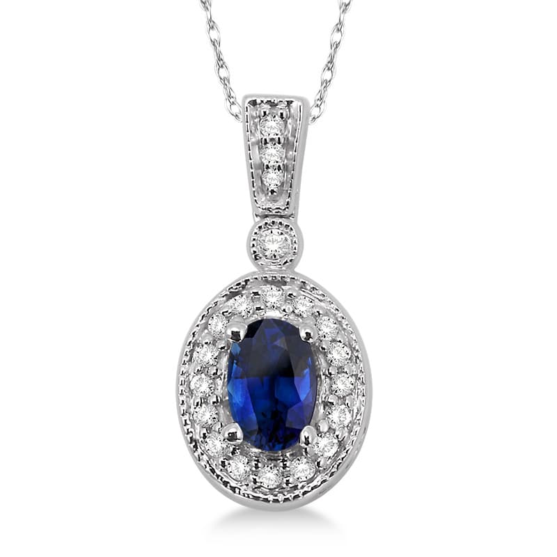 Diamond & Sapphire Necklace