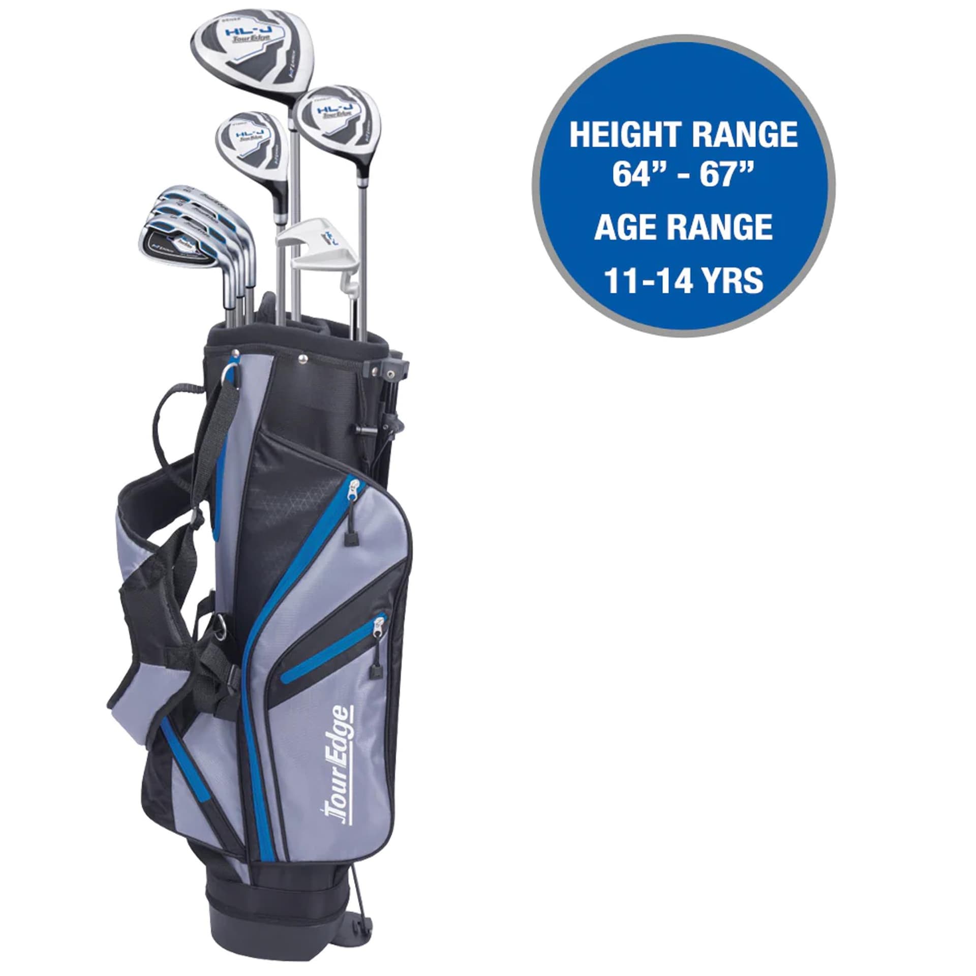 Junior Hot Launch HL-J Right Handed 11-Piece Golf Club Set with Stand Bag