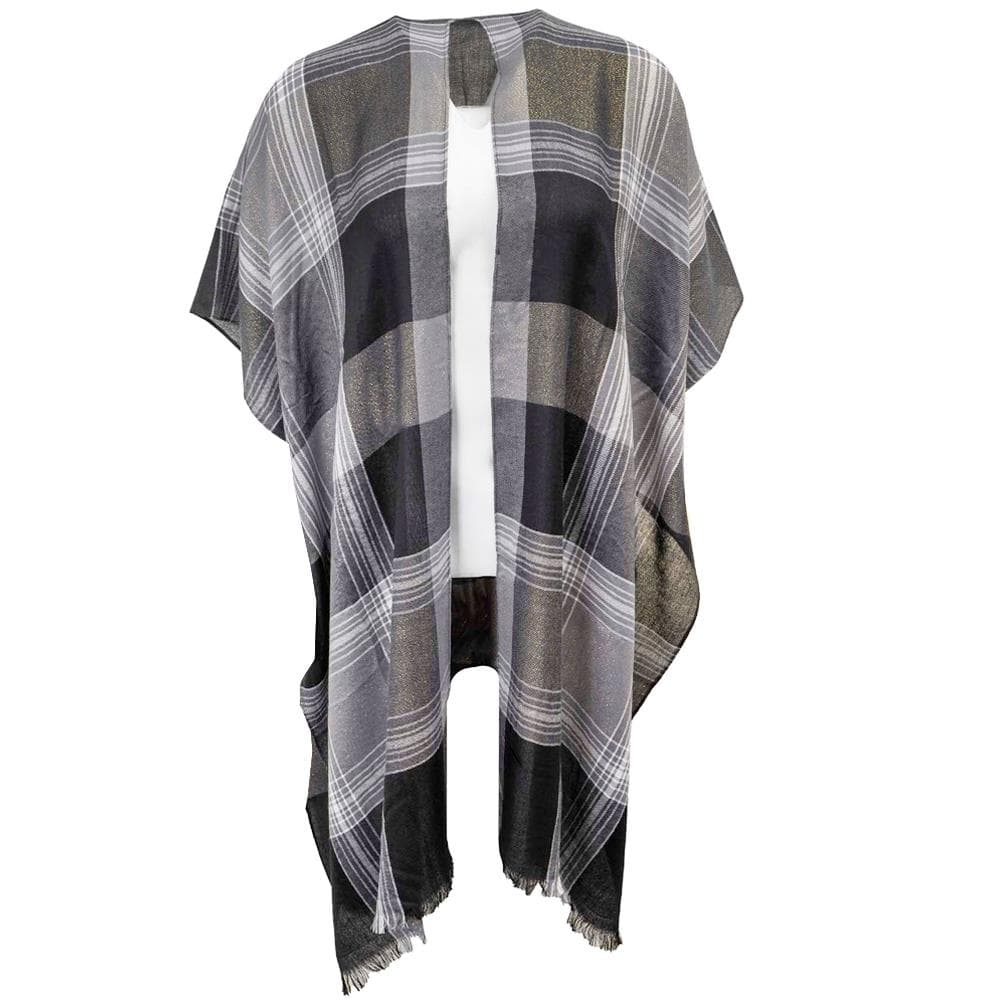 Lurex Plaid Kimono