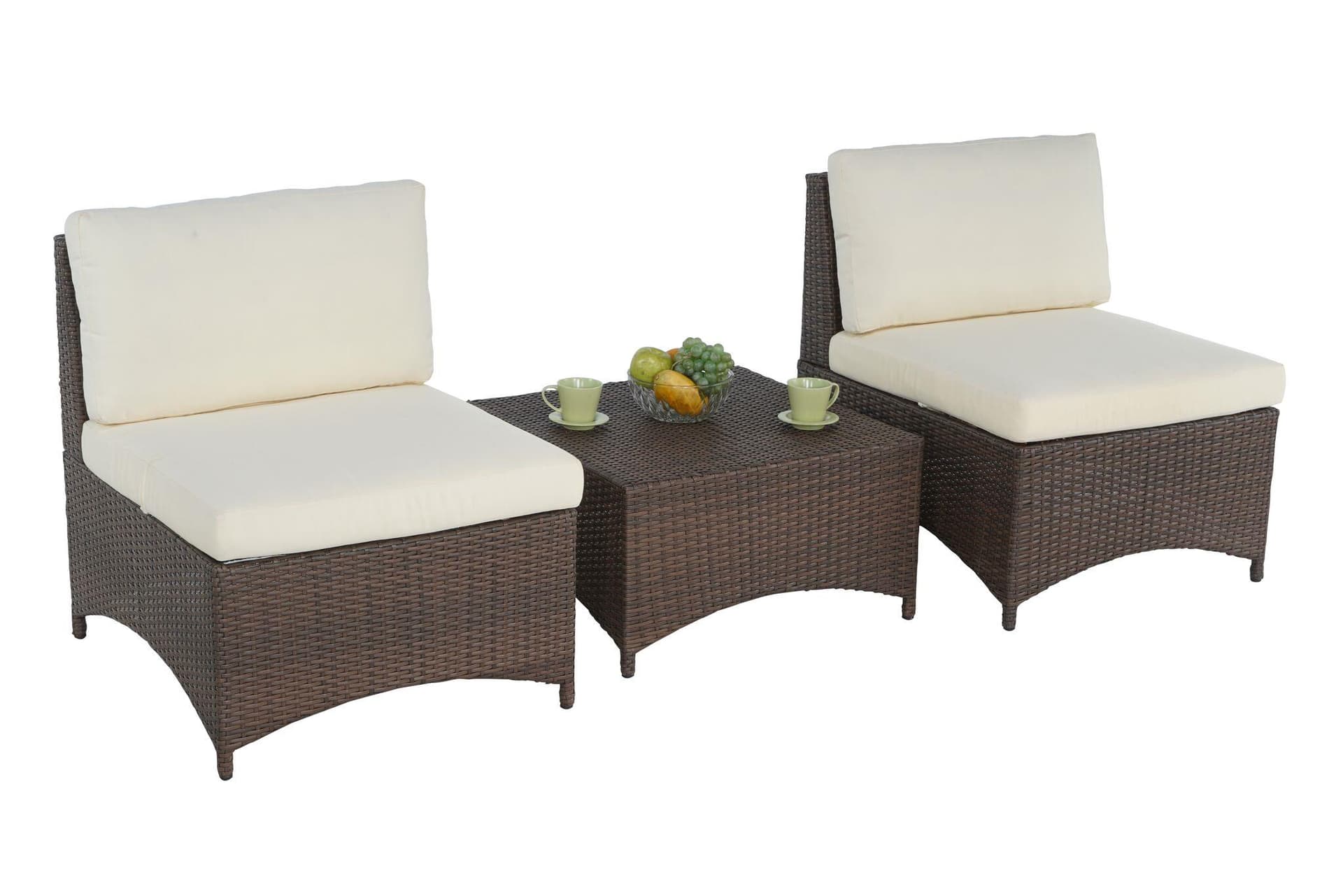 Studio Shine 2 Armless Chairs w/Coffee Table Set