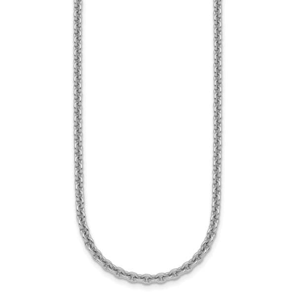 Sterling Silver Rolo Chain Necklace 18"