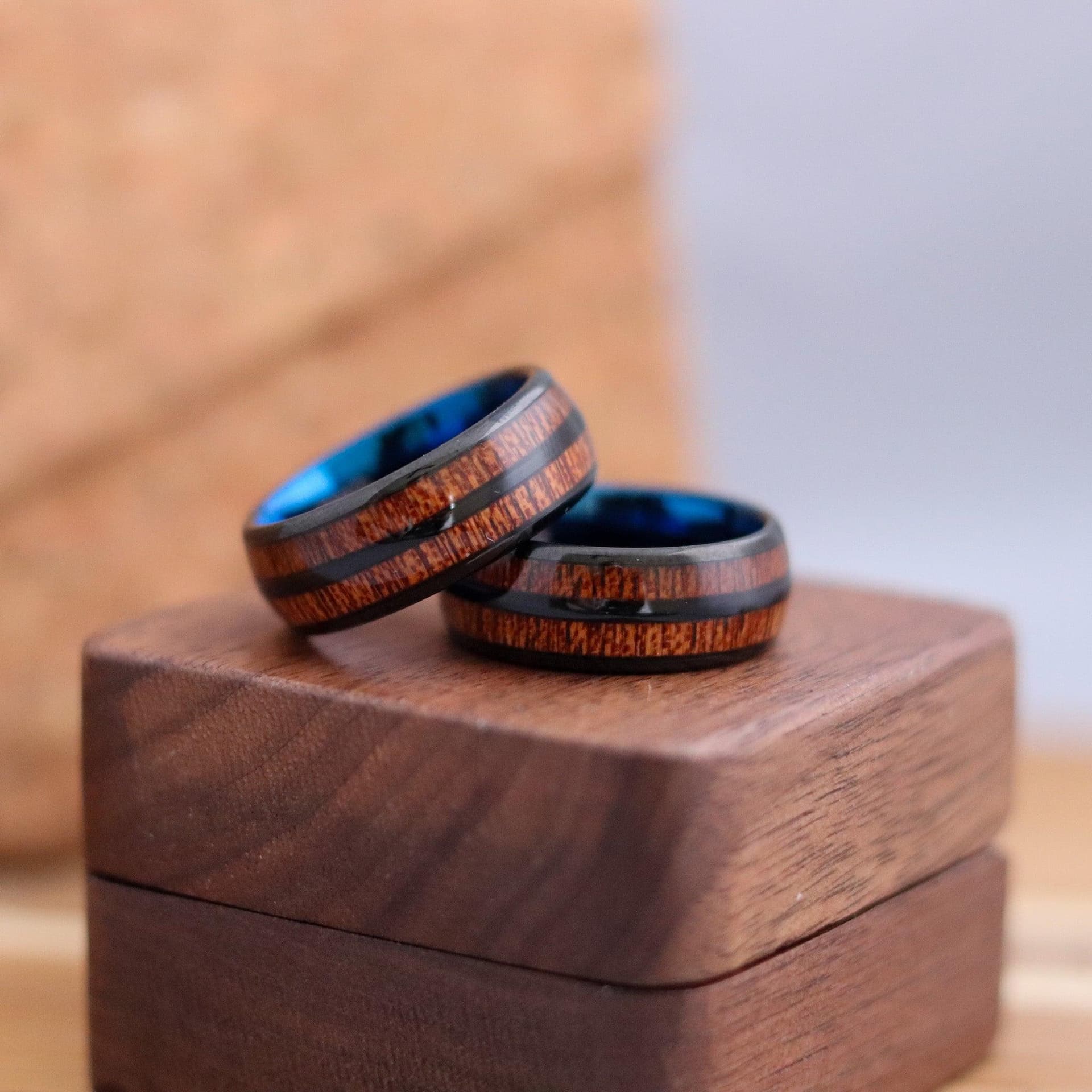 Old Fashioned - Tungsten & Redwood Ring Size 14