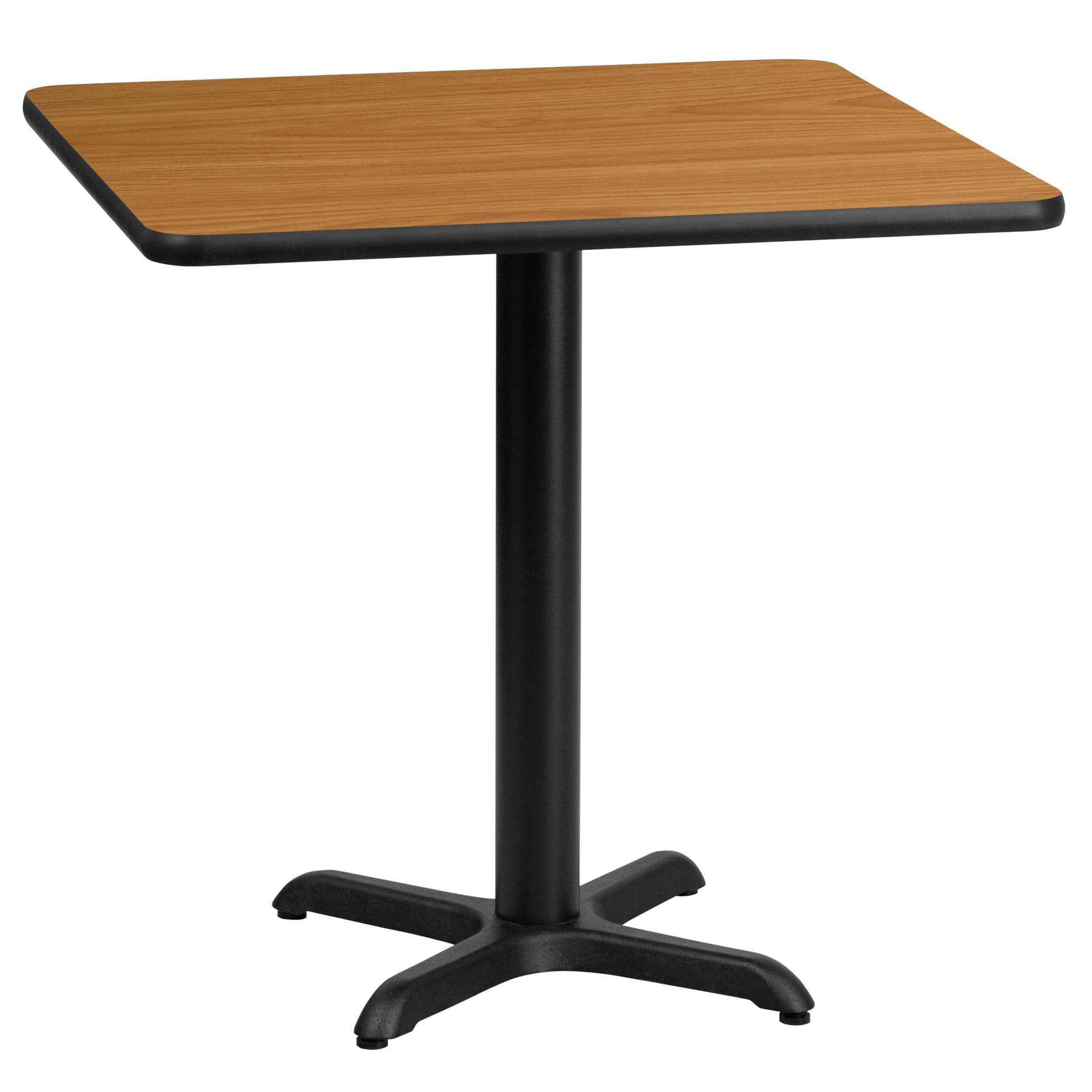 24" Square Natural Laminate Table Top with 22" x 22" Table Height Base
