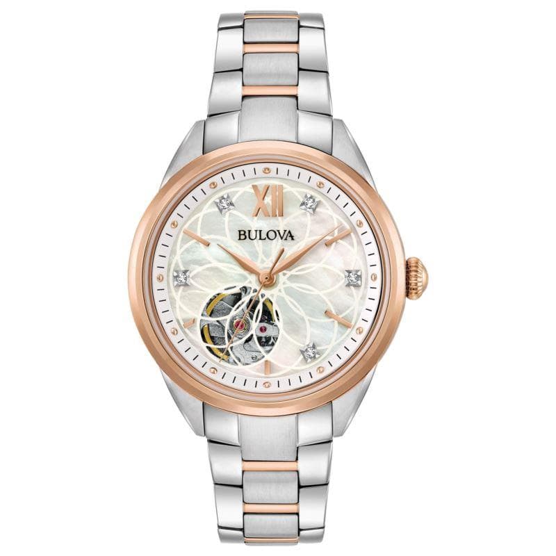 Ladies' Sutton Automatic Two-Tone Stainless Steel Watch Mother-of-Pearl Dial