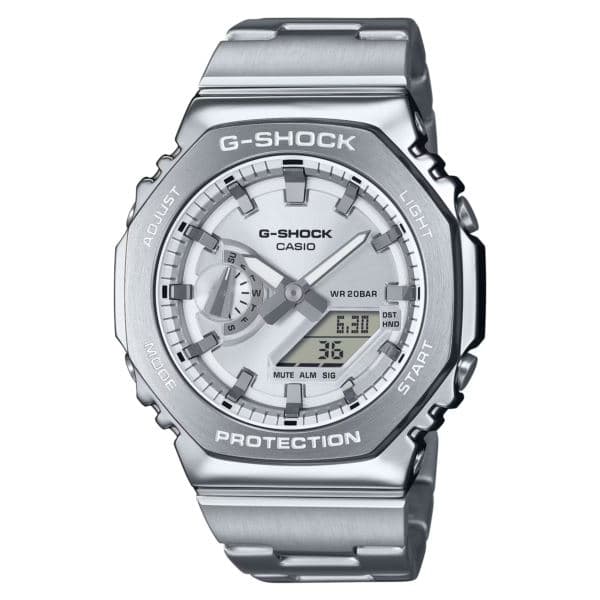 Mens 2100 G-Shock Octagon G-Steel Stainless Steel Watch