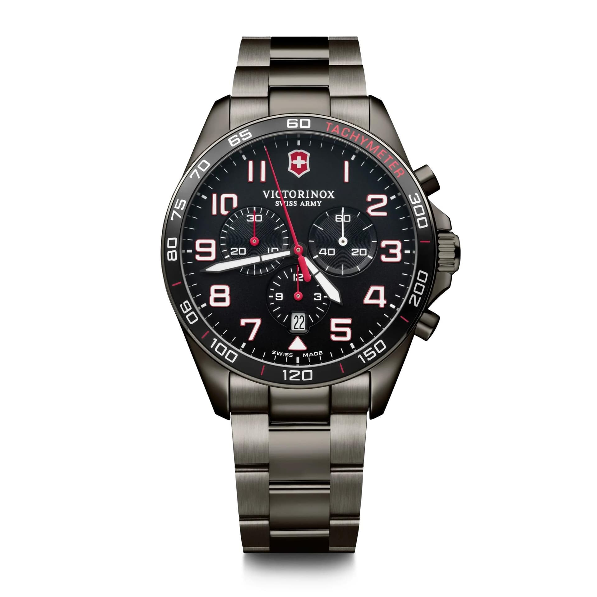 FieldForce Sport Chrono 42mm, black case, black dial, black bezel, black SST braceletQ4/2019