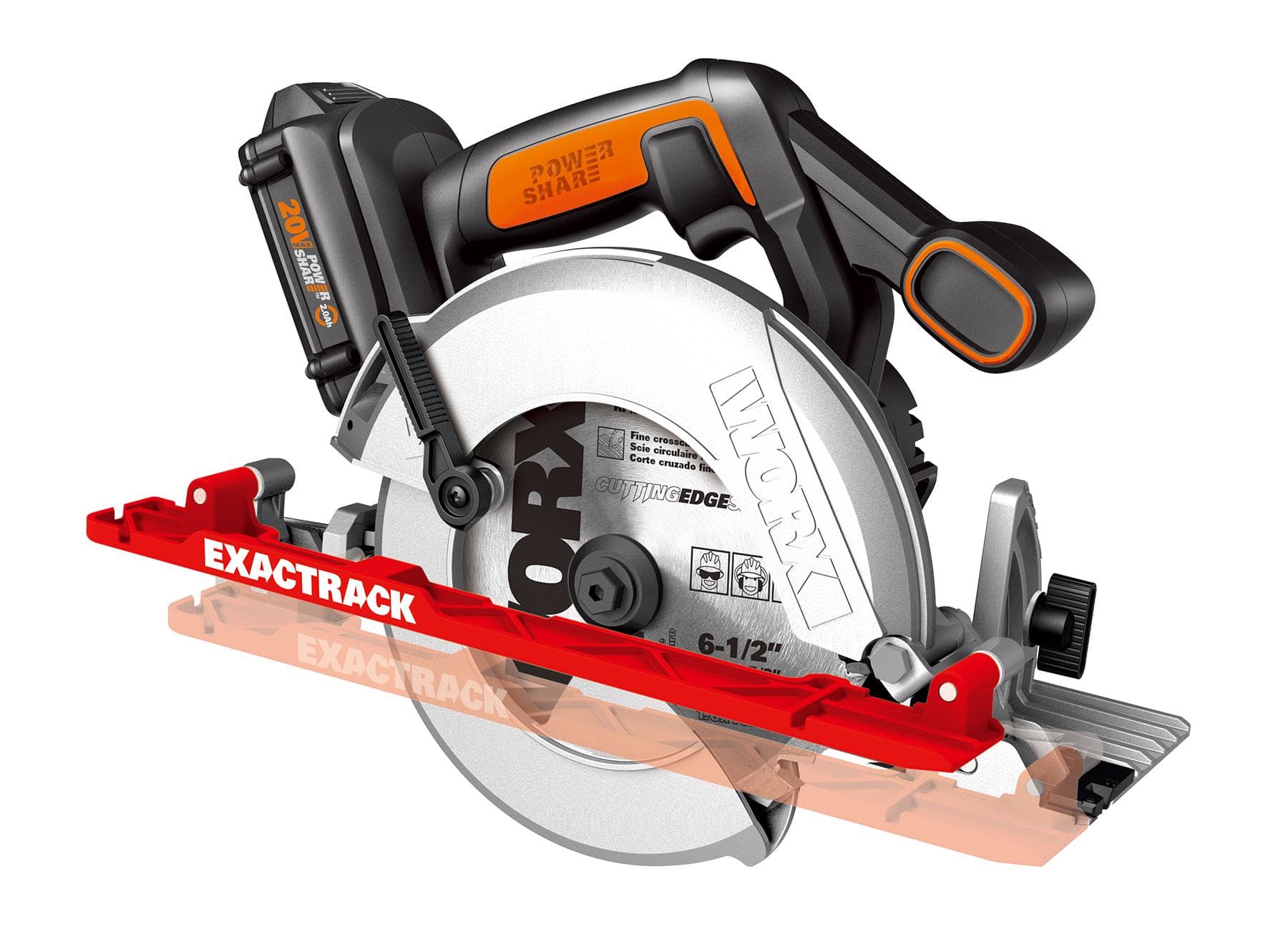 ExacTrack 20V 6.5" Circular Saw w/ Battery & Charger