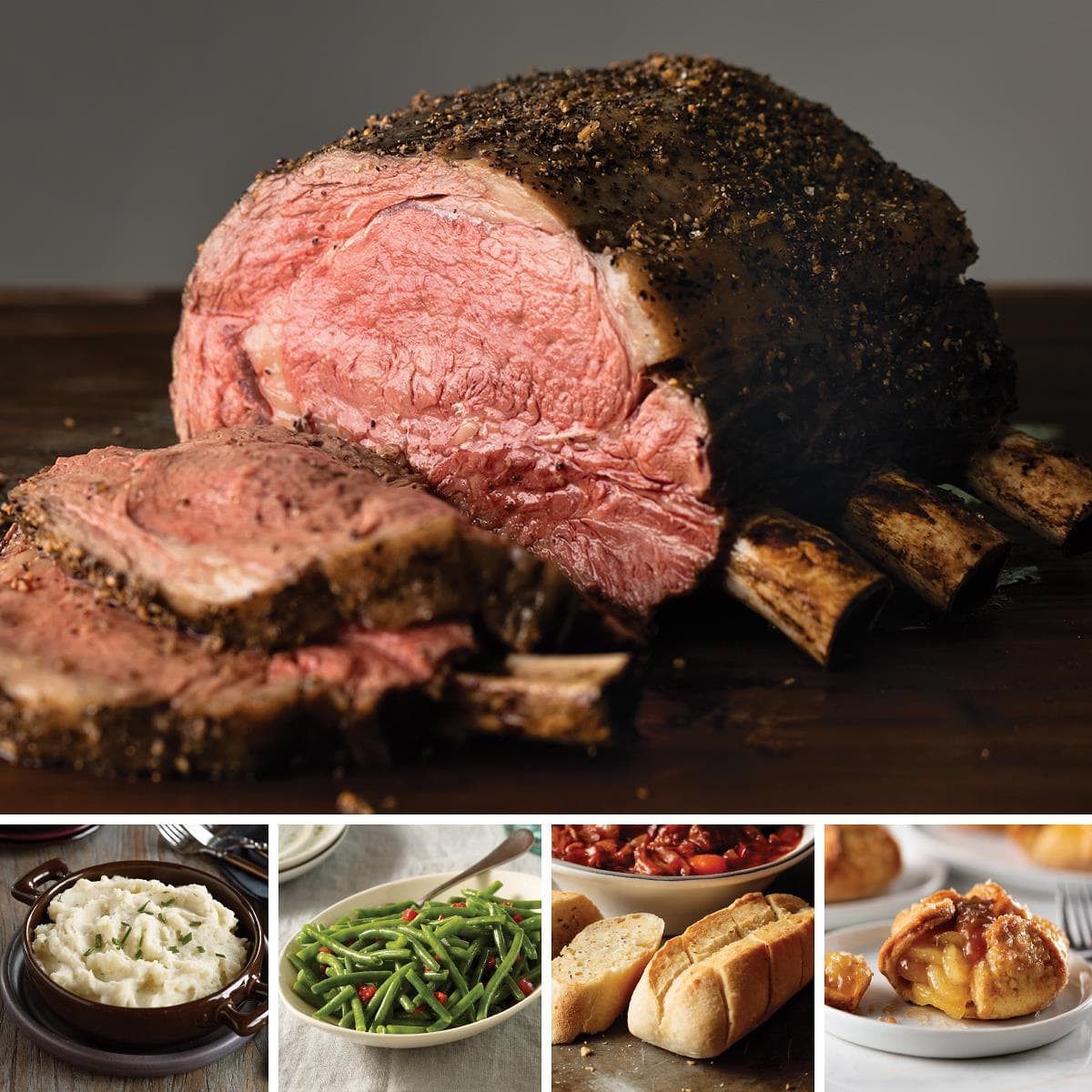 Bone-In Frenched Prime Rib Roast Meal
