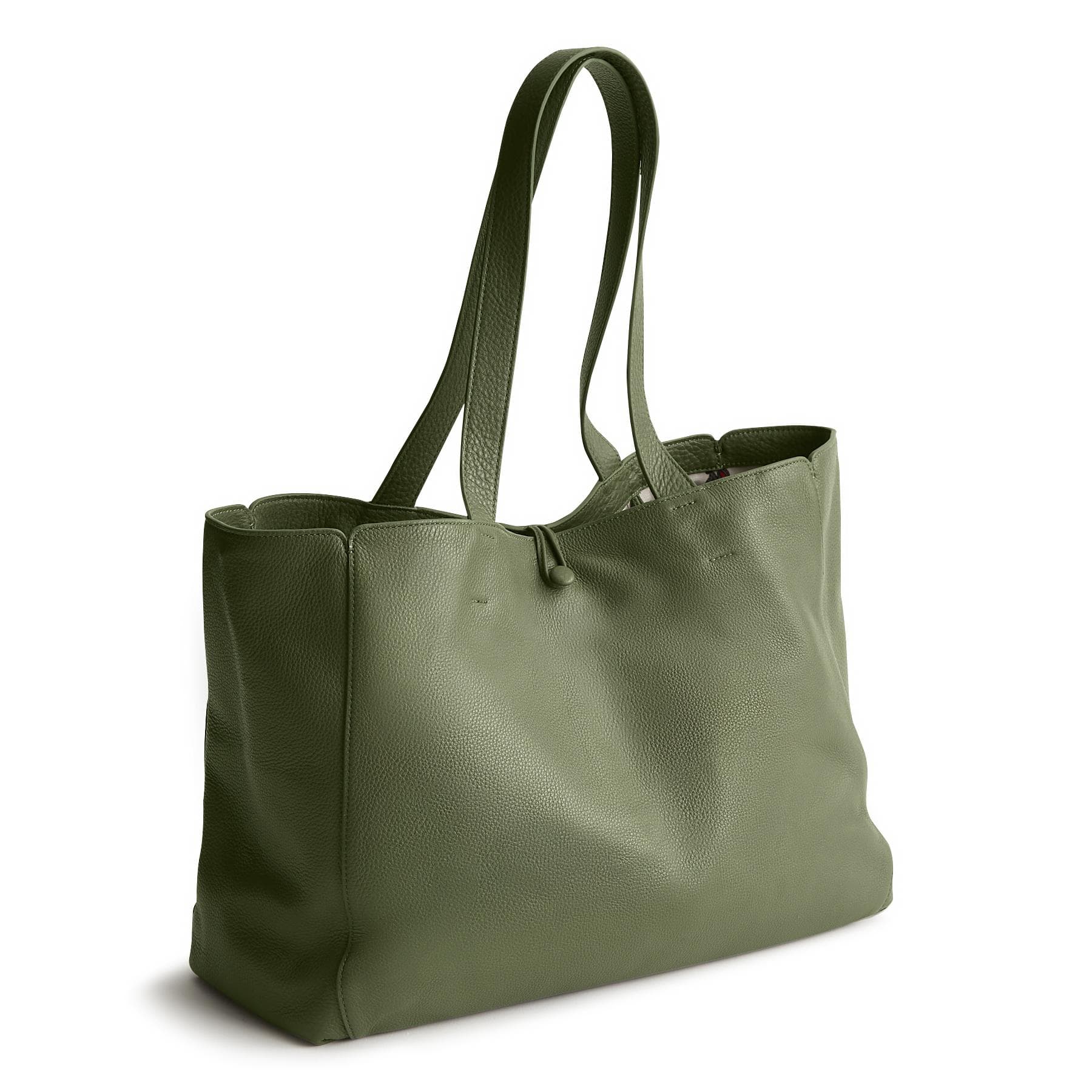 Hathaway Tote-Bronze Green-Leather