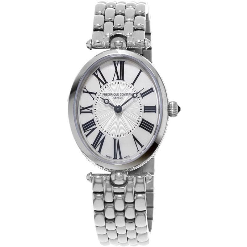 Ladies FC Classic Quartz Silver-Tone Stainless Steel Bracelet watch, Silver dial