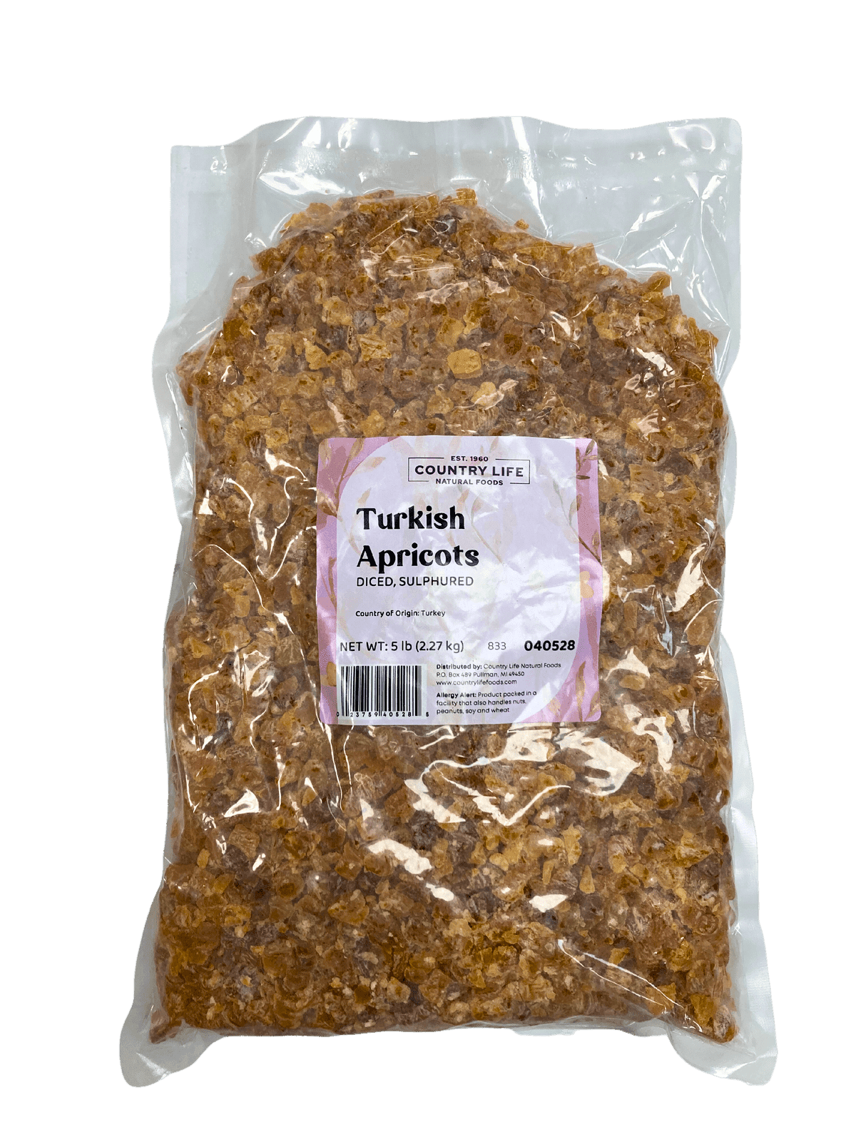 Apricots, Turkish, Diced, Sulphured - 5 lb