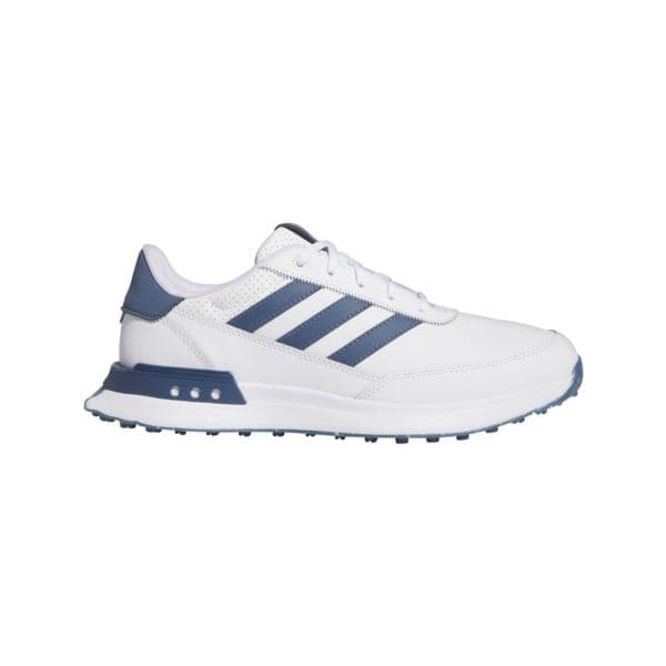 Adidas S2G 24 Leather Spikeless Golf Shoes - White/Collegiate Navy/Silver Met/11 Medium