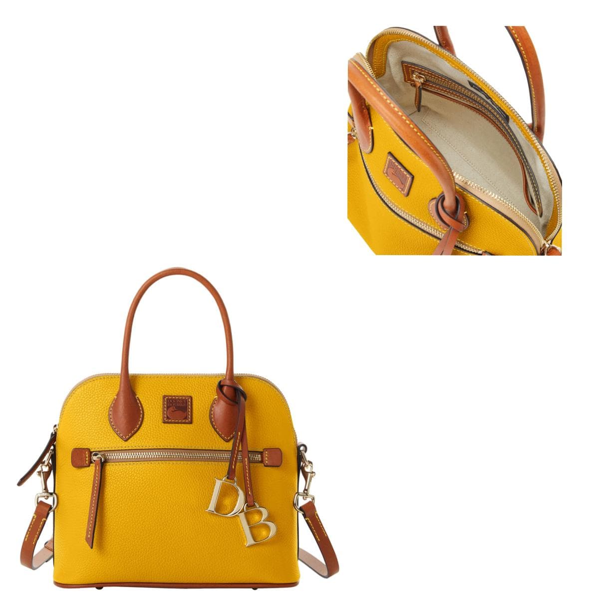 Pebble Grain Domed Satchel