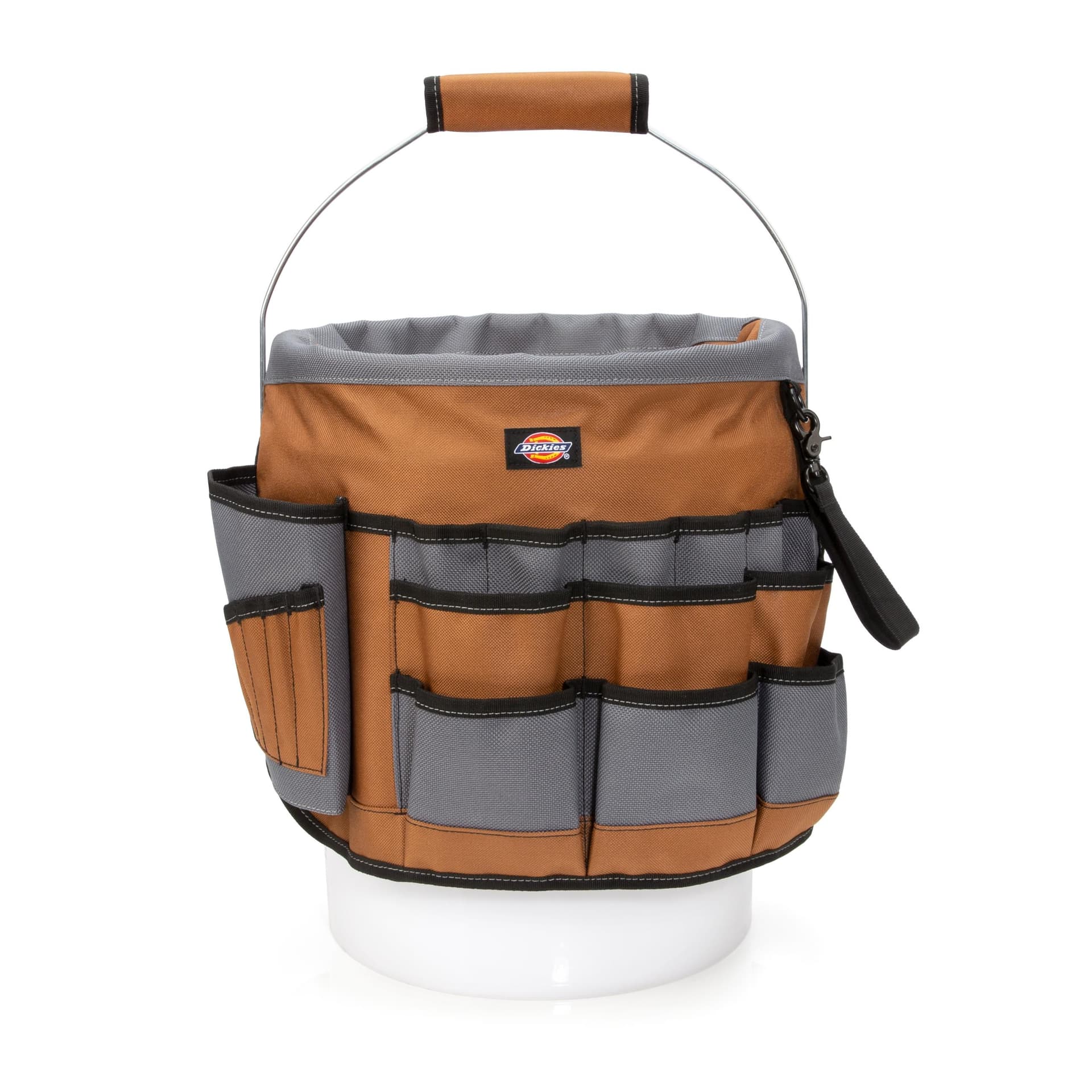 Dickie's 35 pocket Bucket Organizer With Drill Holster: Tan