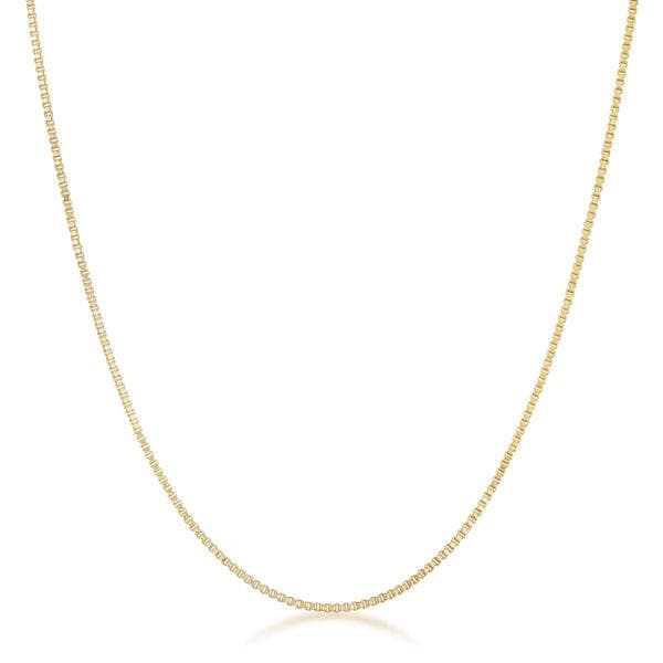 1 mm 18k Gold Plated Rolo Chain