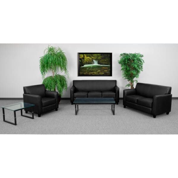 Reception Set in Gray with Clean Line Stitched Frame