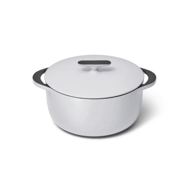 6.5qt Enameled Cast Iron Dutch Oven w/ Flat Lid Gray
