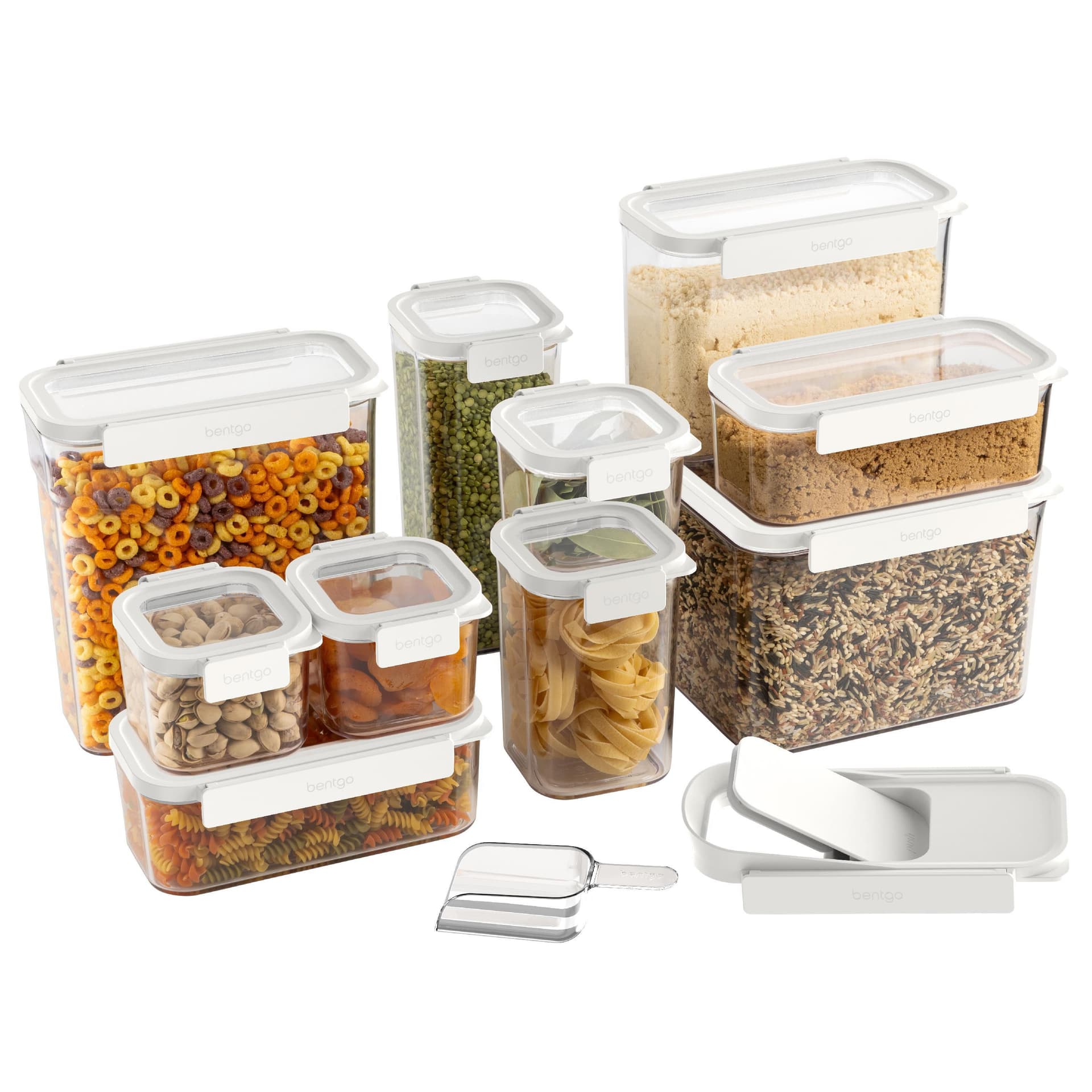 22pc Pantry Airtight Food Storage Containers Snow