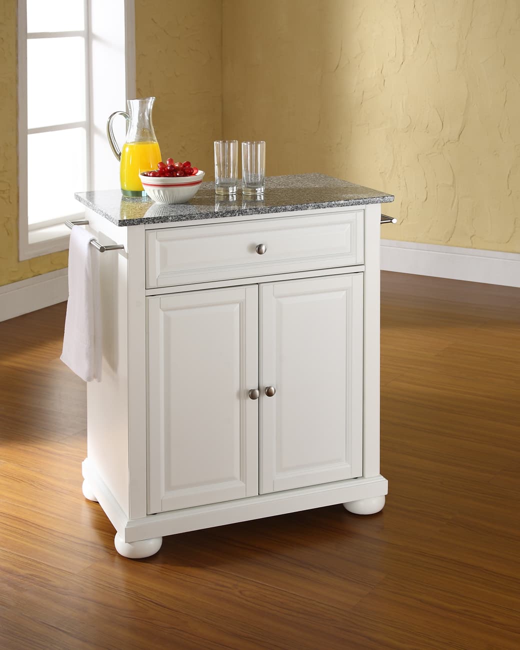 Alexandria Granite Top Portable Kitchen Island/Cart