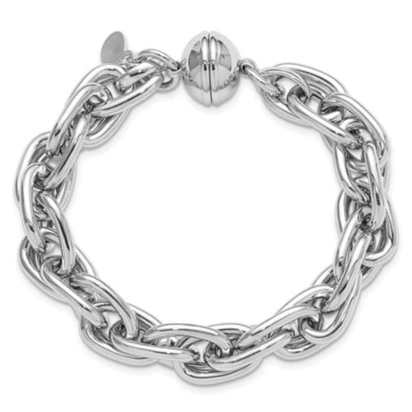 Sterling Silver Rhodium-Plated 7.5" Bracelet