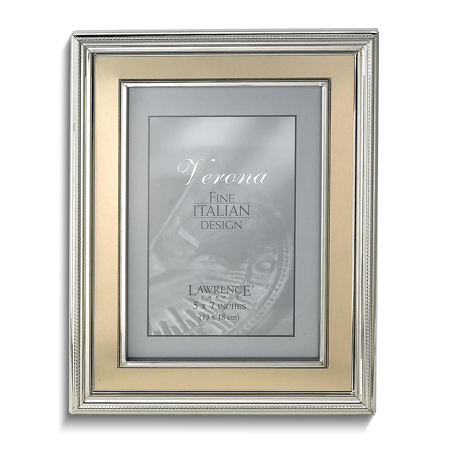 Verona Silver-tone & Gold-tone 5x7 Photo Frame