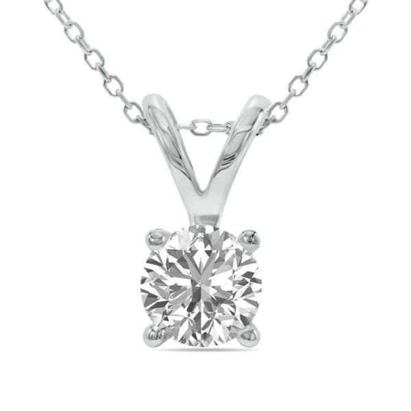 Lab Grown 3/4 Carat Diamond Solitaire Pe Size 18"