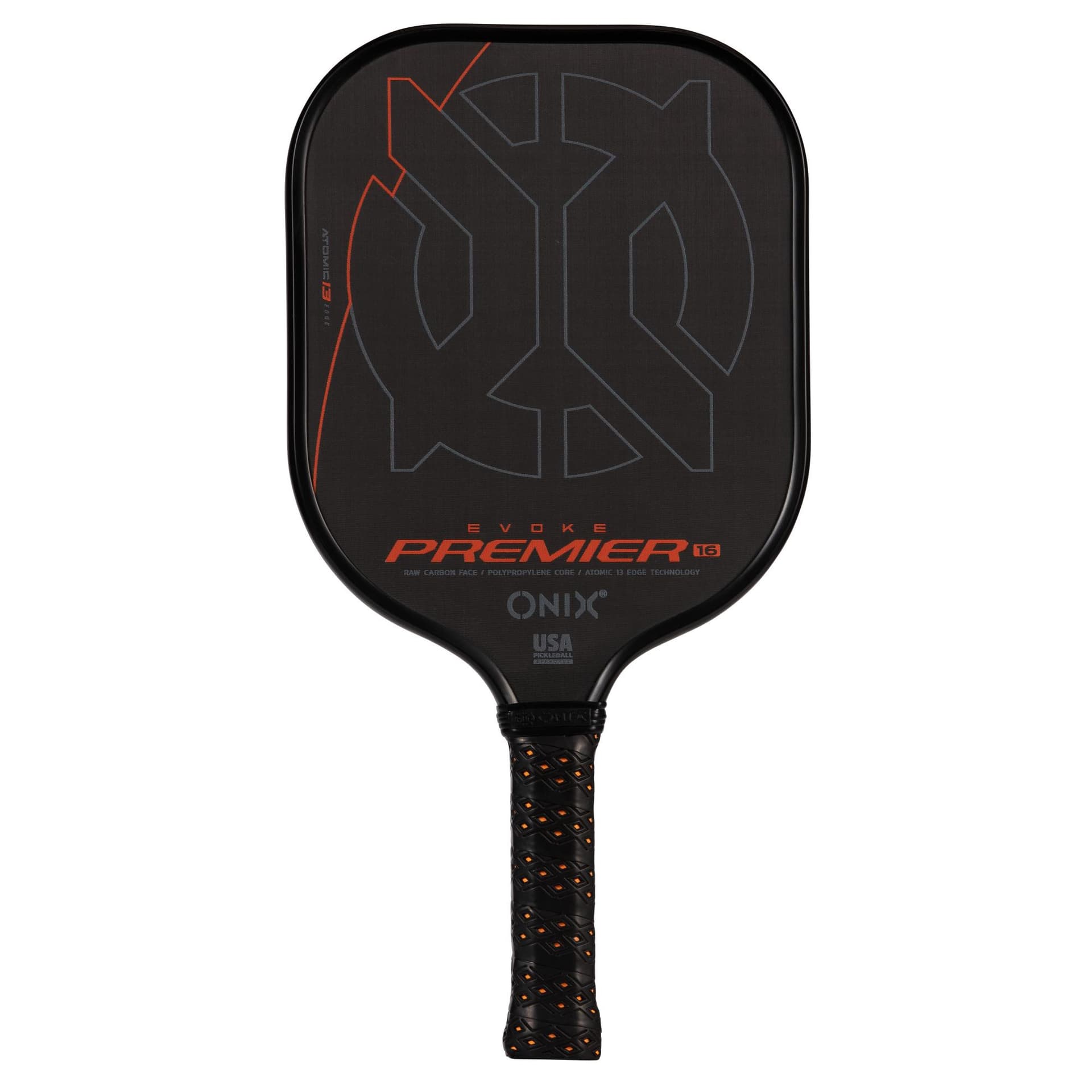 ONIX - Evoke Premier Raw Carbon 16 Pickleball Paddle - Black
