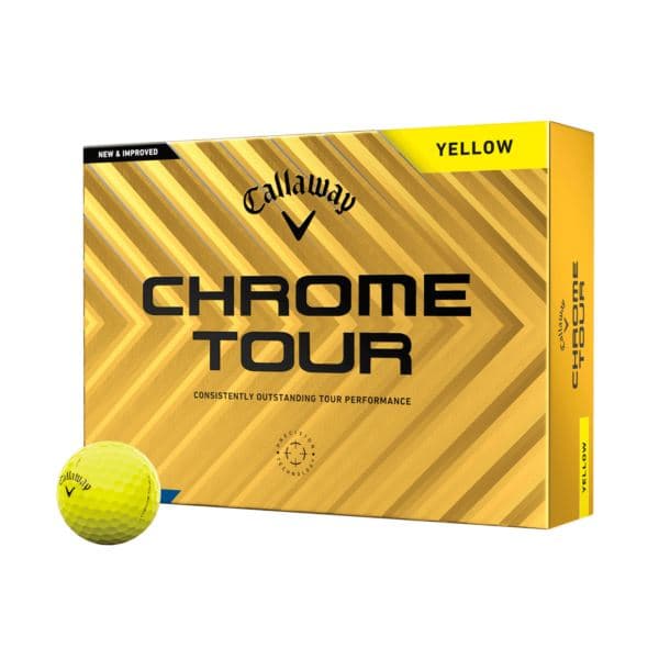 Callaway Chrome Tour Yellow 2024 Golf Balls - 1 Dozen
