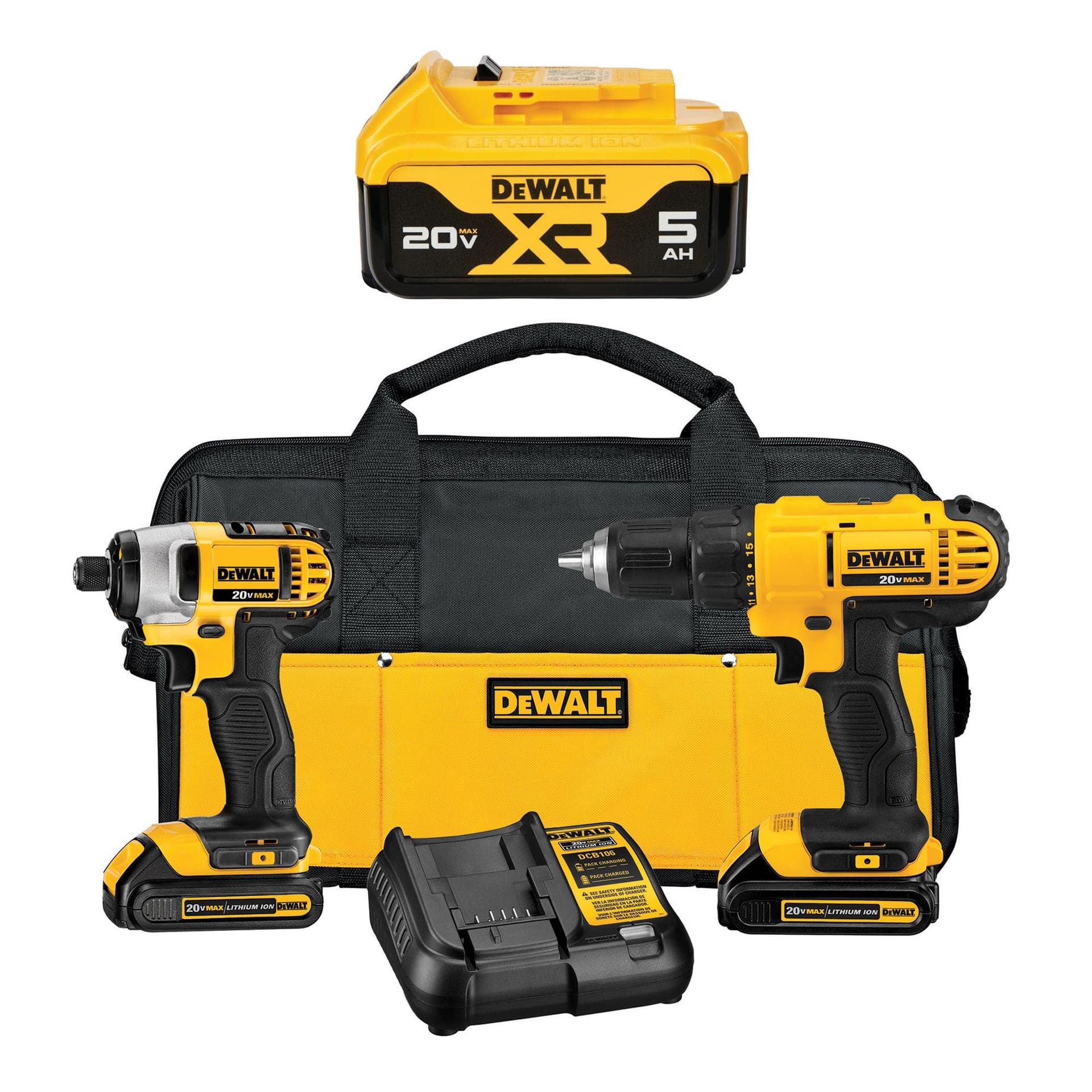 20V MAX Lithium-Ion 2-Tool Combo w/ Extra Battery