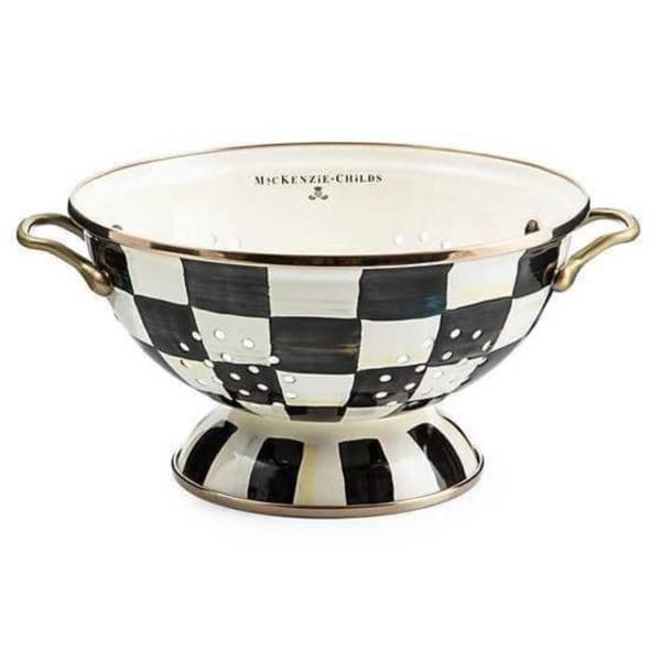 White Flower Market Large Colander