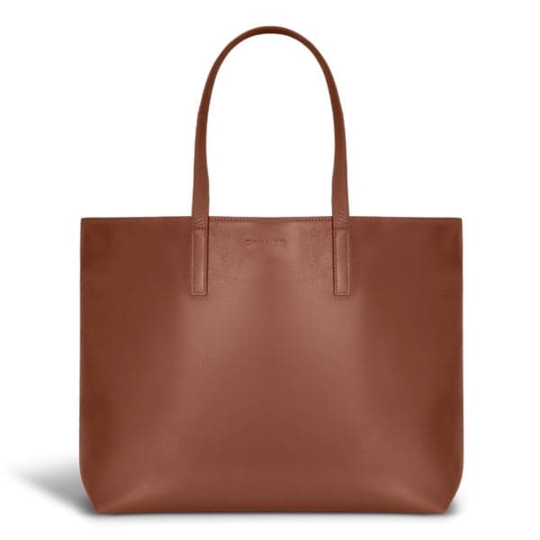 Onyx Leather Open Tote Size 18"x12.5"