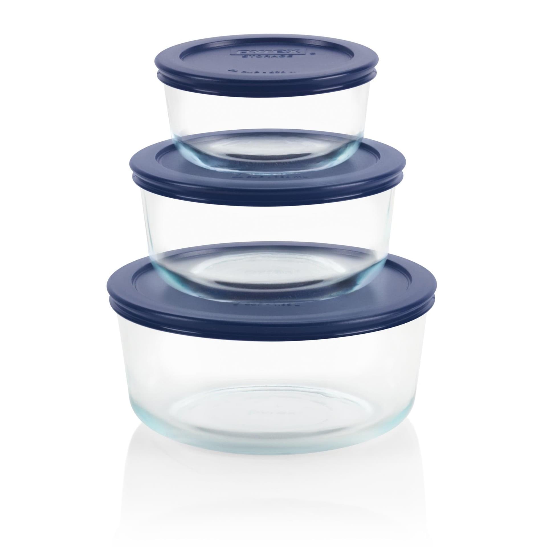 6pc Simply Store Round Glass Storage Set