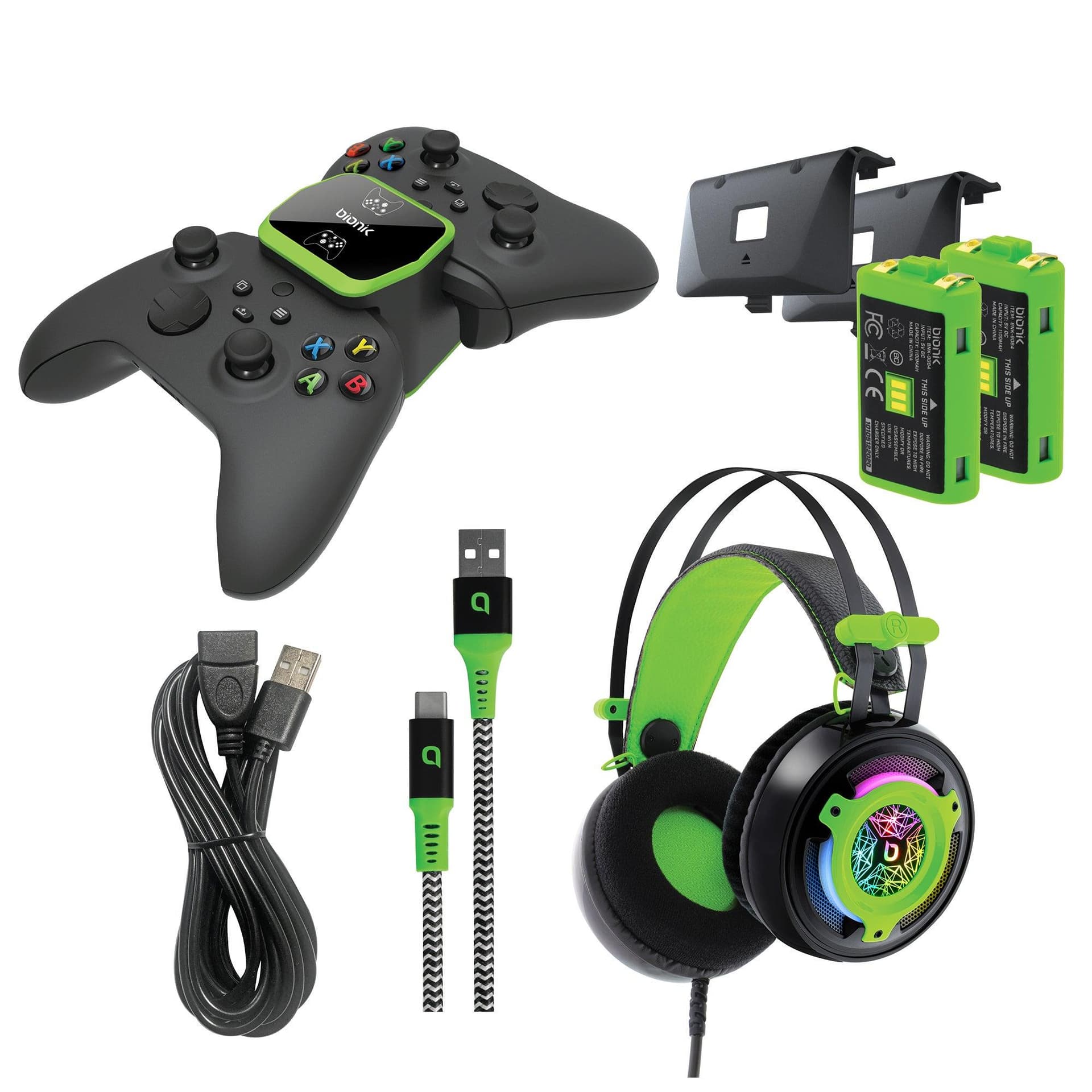 Xbox Series X/S Pro Kit - Headset Charge Base Battery Packs Cables