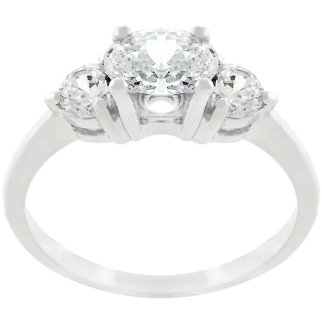 Oval Triple Stone Anniversary Ring(10)
