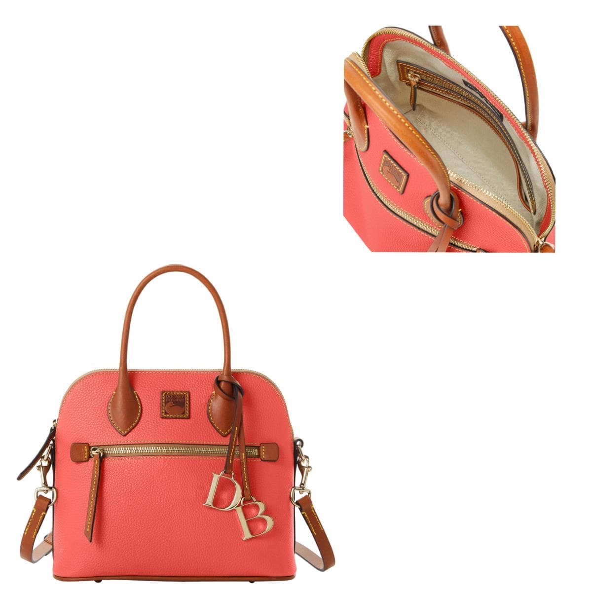 Pebble Grain Domed Satchel