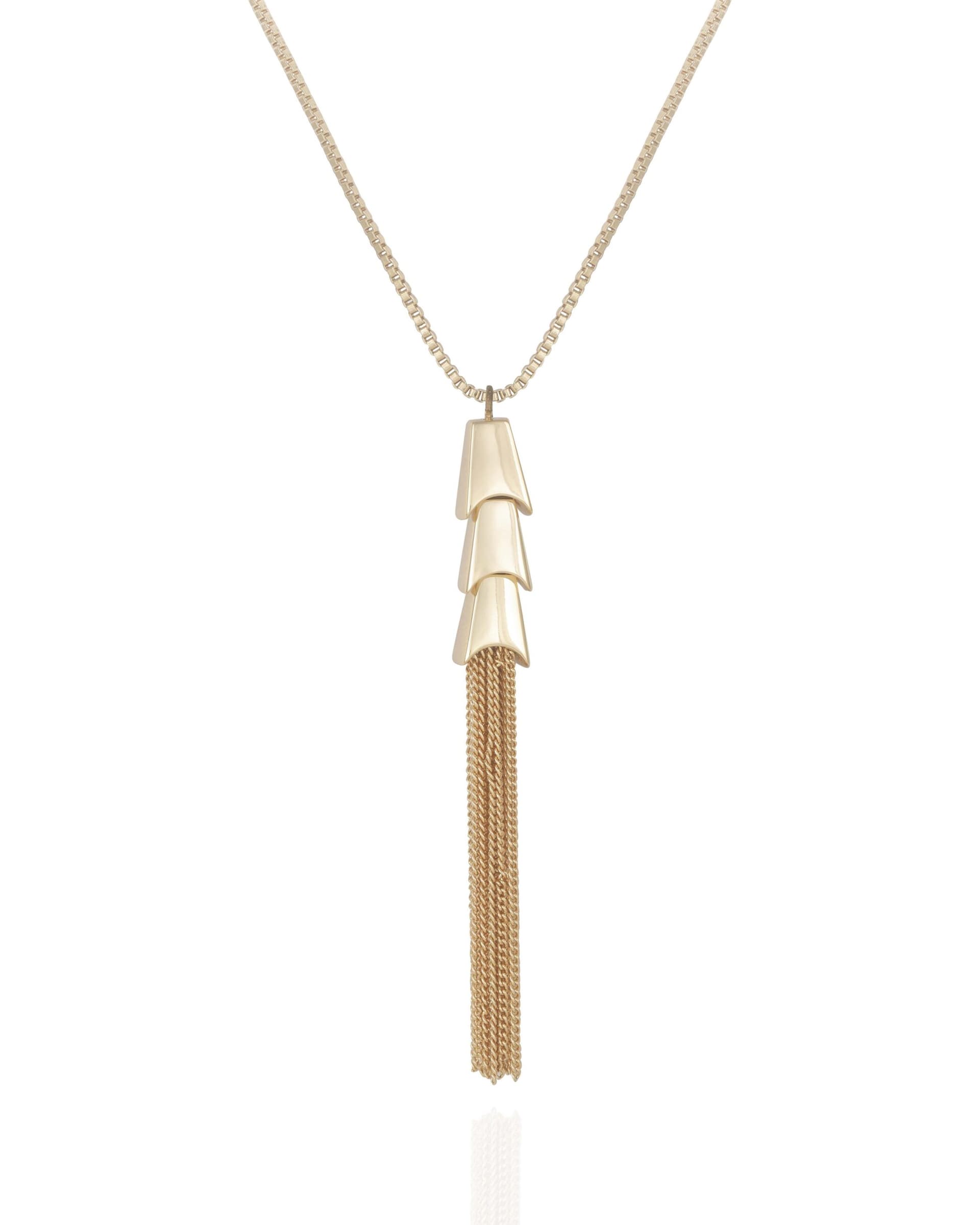 Gold-Tone Tassle Necklace
