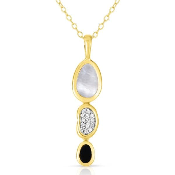 Mother of Pearl & Onyx Necklace