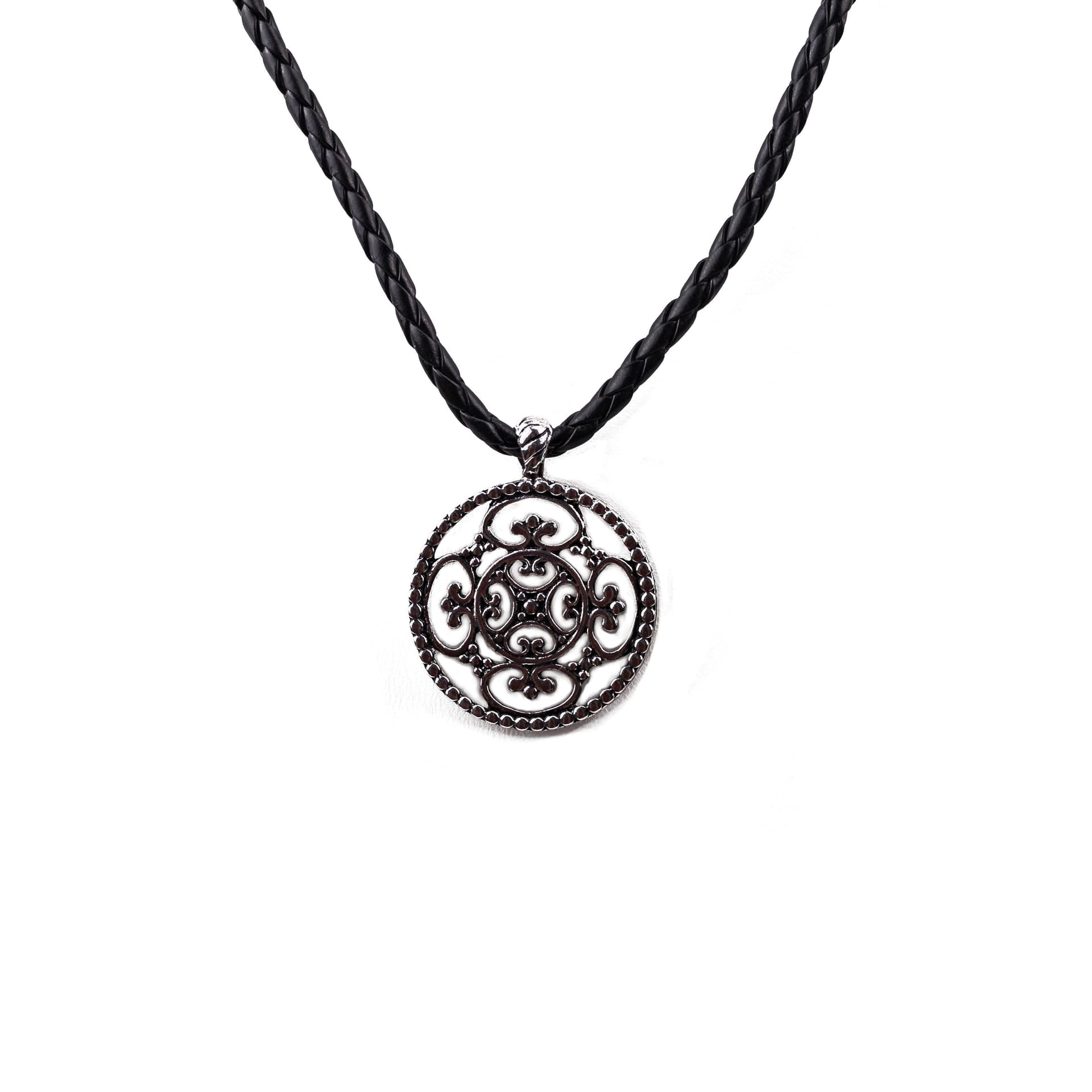 Baroque Knot Pewter Necklace