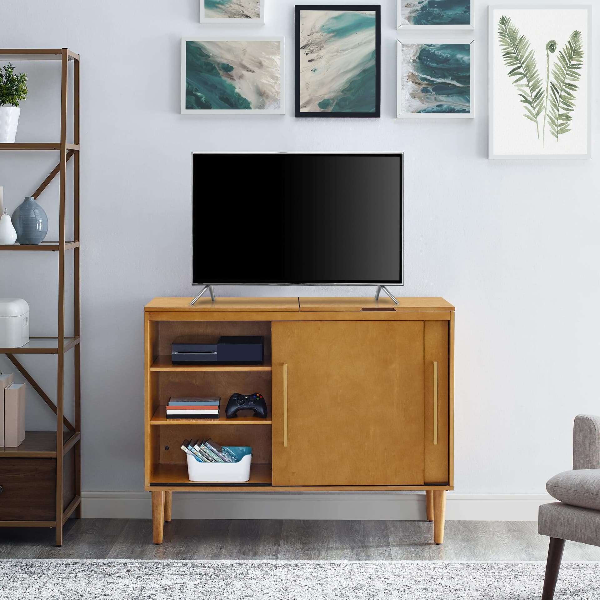 Everett Record Storage Media Console