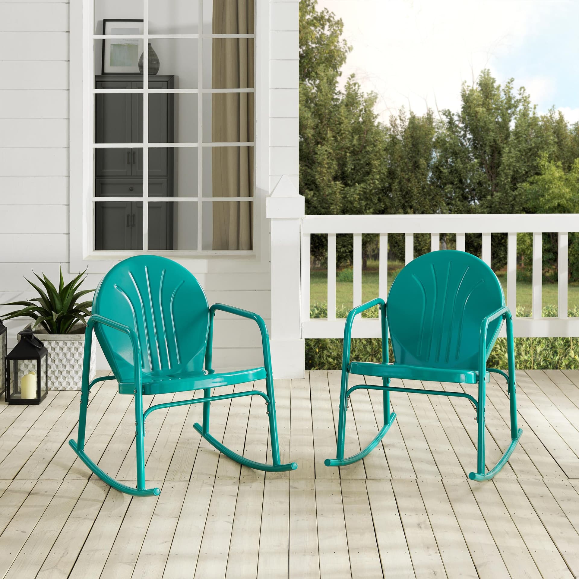 Griffith 2Pc Retro Outdoor Rocking Chair Set