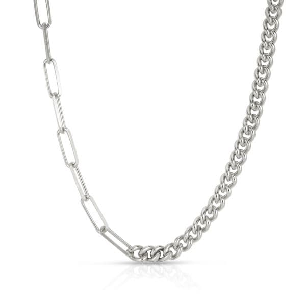 Curb and Paperclip Necklace