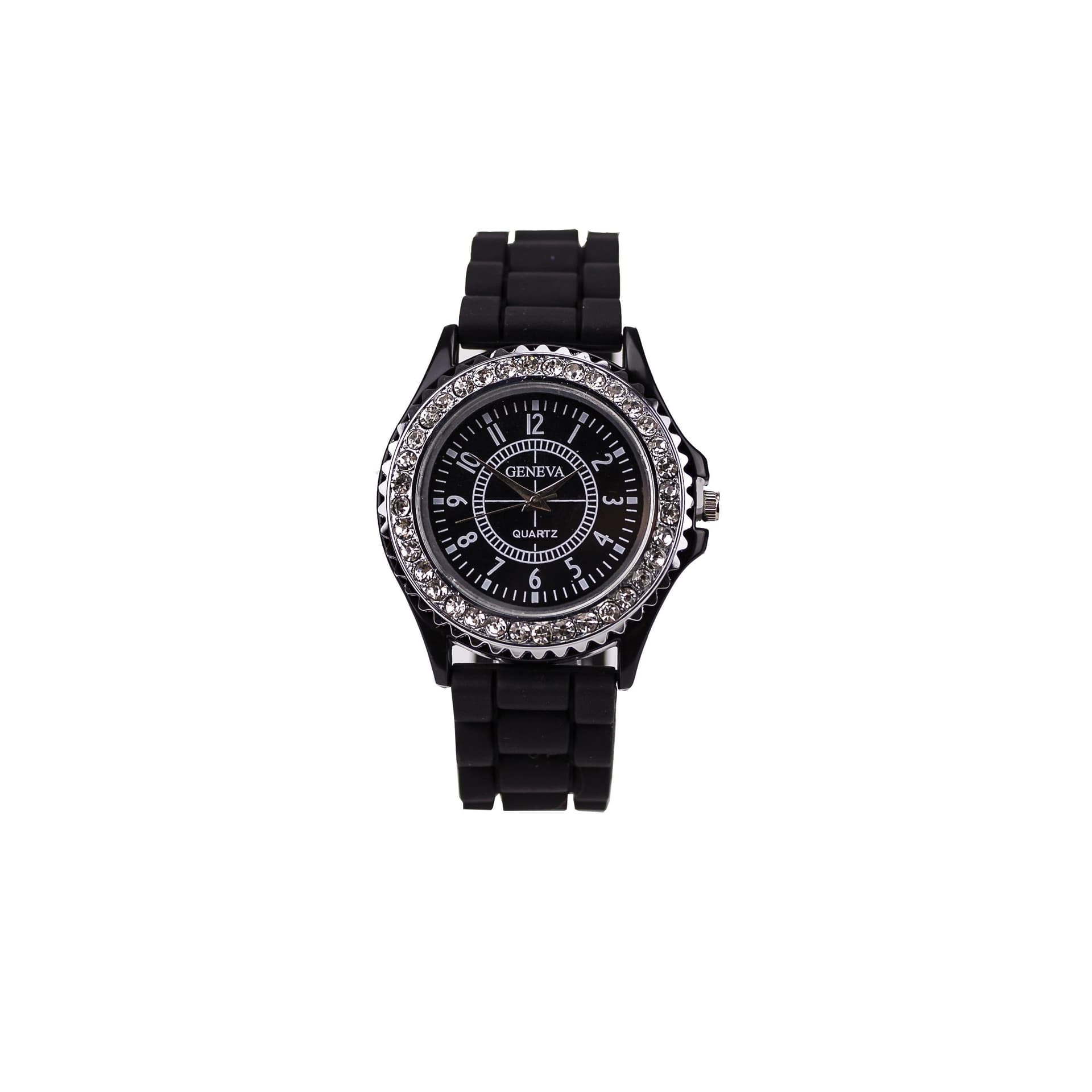 Women's Geneva Bling Black Sport Watch