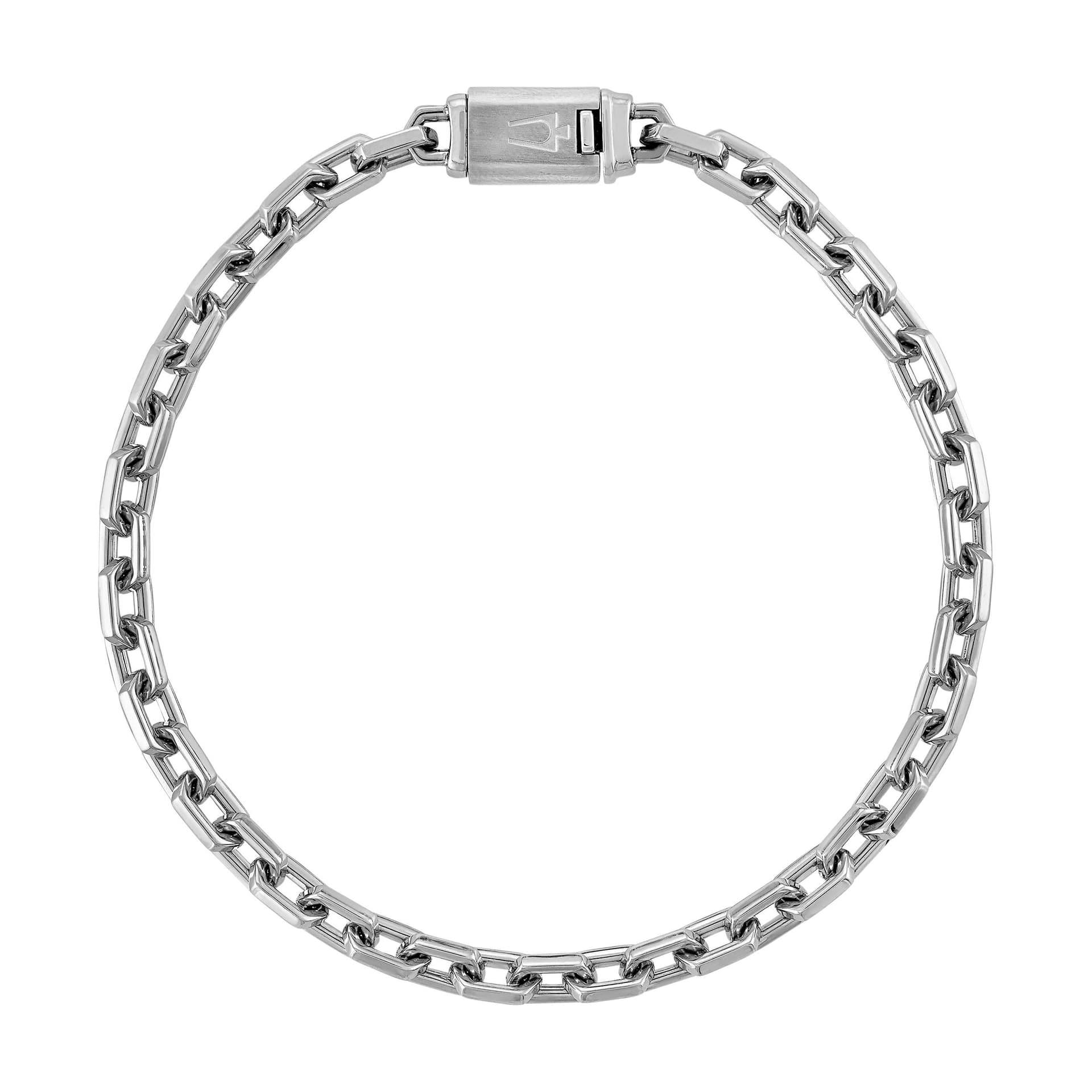 Icon Stainless Steel 5MM Hexagon Cable chain Bracelet, 8"