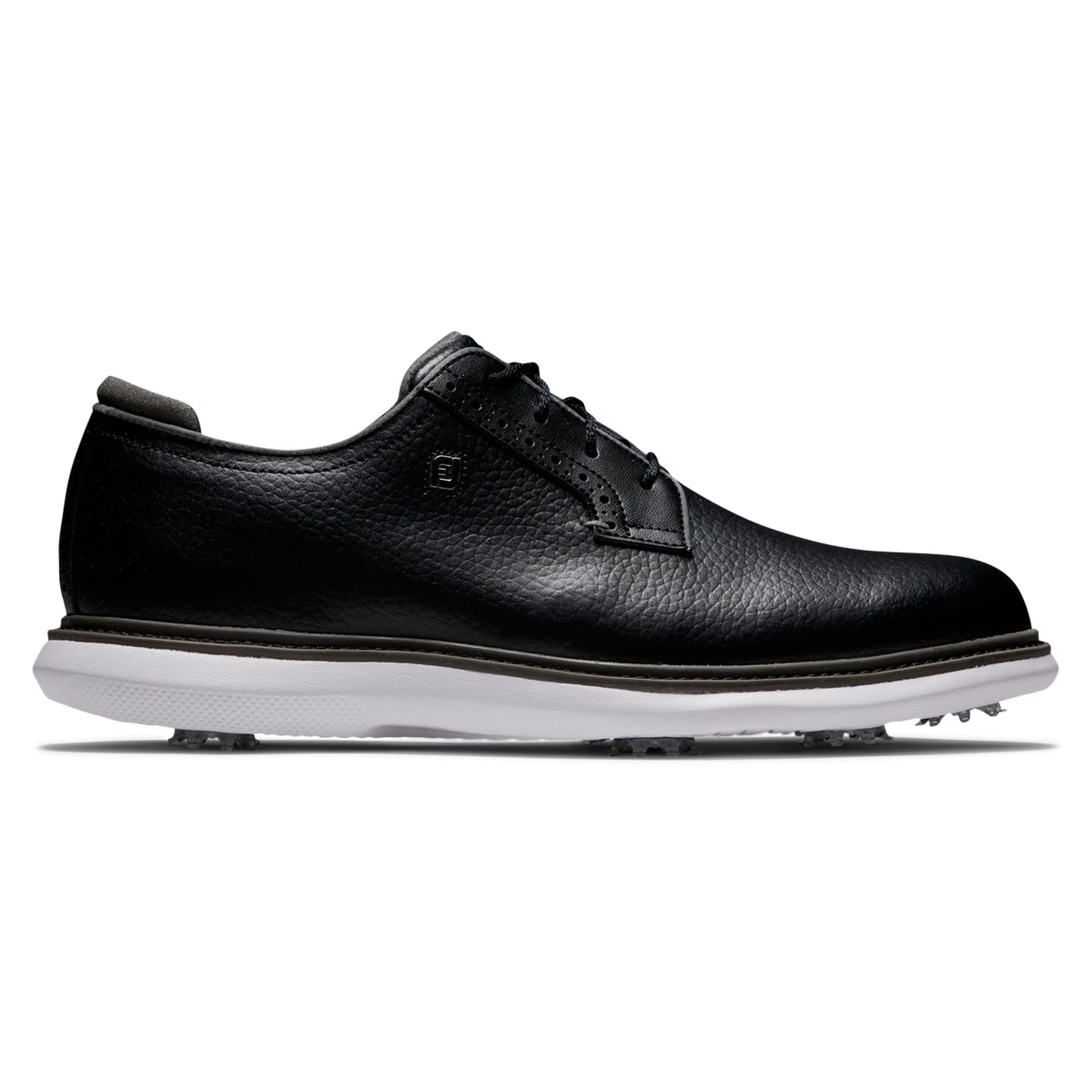 FootJoy Traditions Blucher Men's Spiked Golf Shoes - Black/White/Grey/12 Medium