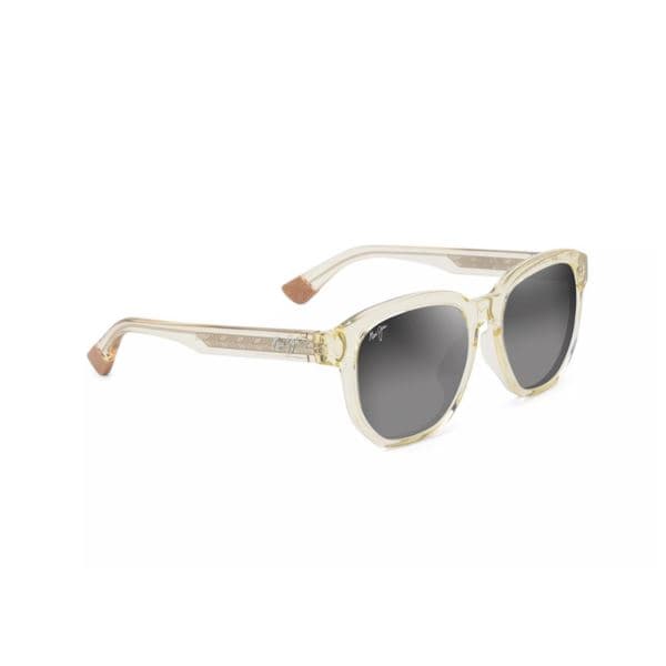Akahai AF Polarized Sunglasses Shiny Trans Yellow Neutral Gray Lens