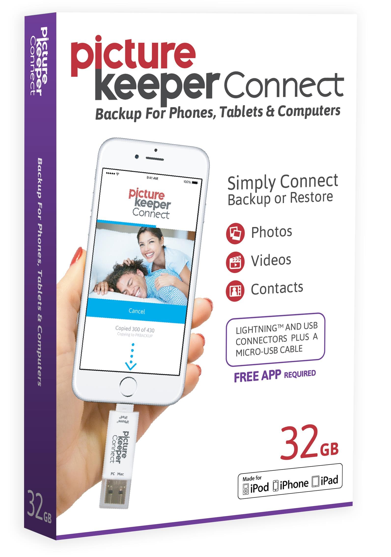 Picture Keeper Connect Photo Backup For iOS & Android - 32GB