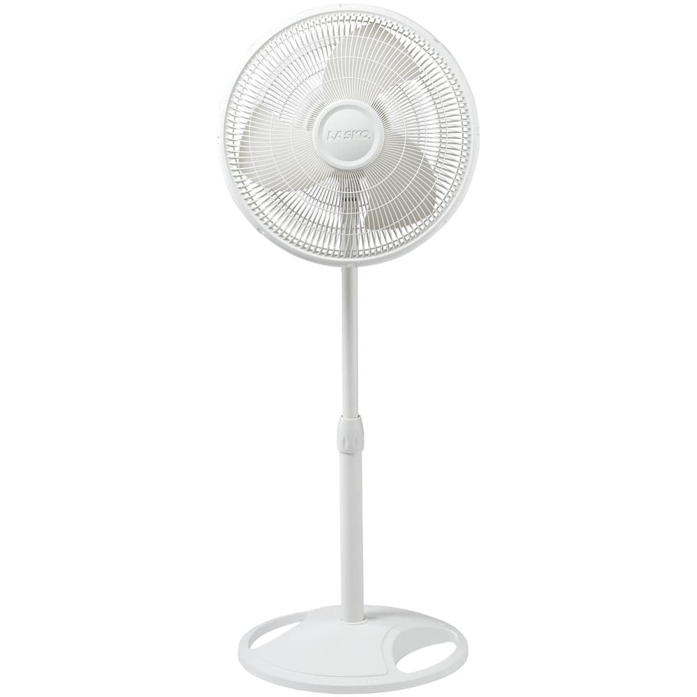 16 In. Oscillating Stand Fan, White