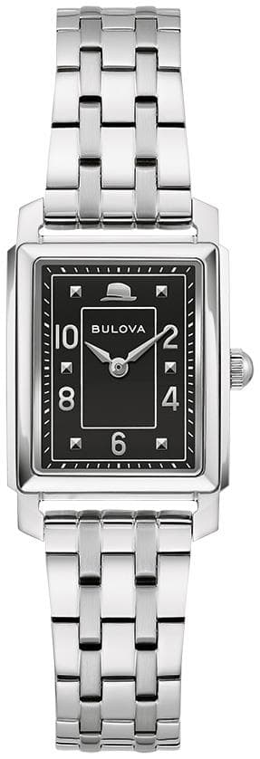 Ladies The Very Thought Of You Silver-Tone Stainless Steel Watch Black Dial