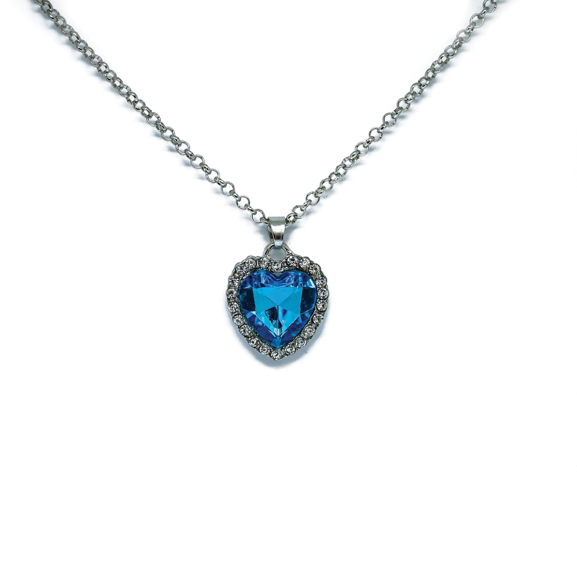 Blue For You Heart Pendant Necklace